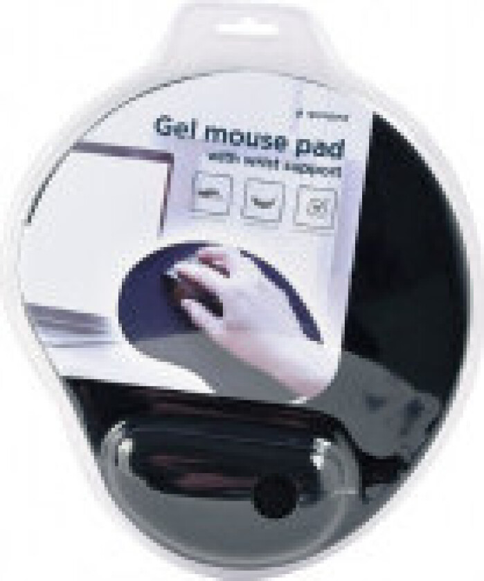 MP-GEL-BLACK - mouse pad with wrist pillow