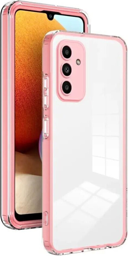 Samsung Galaxy A15 (5G) / A15 Hybrid Plast Deksel - Gjennomsiktig / Rosa