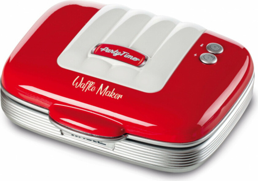 Vaffeljern Party Time waffle maker Red