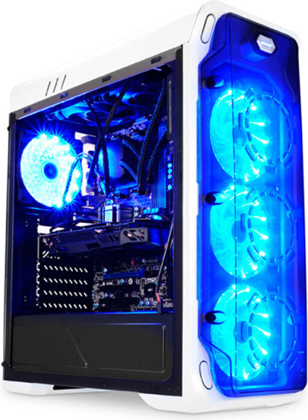 Gaming 988W Blue Typhoon - Kabinett - Tower - Hvit