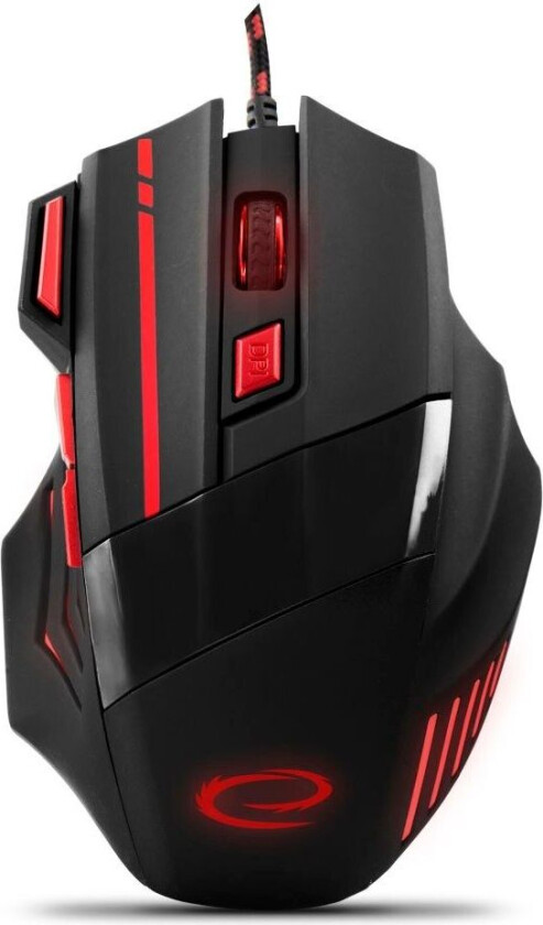MX201 WOLF - mouse - USB - red - Mus - Optisk - 7 - Rød