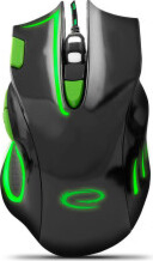 MX401 HAWK - mouse - USB - black/green - Mus - Optisk - 7 - Grønn