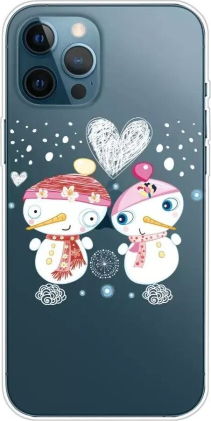 iPhone 13 Pro TPU Plast Jul Deksel - Merry Christmas - Snemands Par