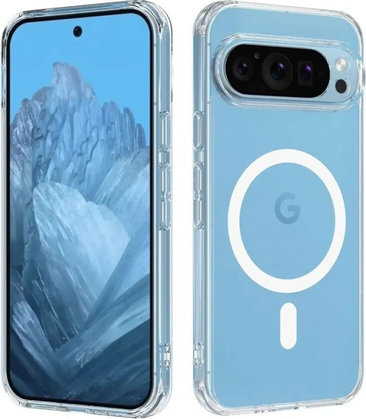 Google Pixel 9 Pro XL Hard Plast Deksel - MagSafe Kompatibel - Gjennomsiktig