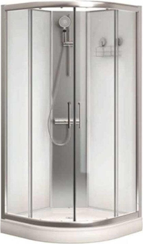 Papilio Dusjkabinett Buet 80-90 Krom / 80x80cm Klart Glass