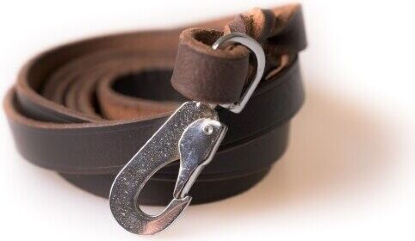 Leather Leash (pcp hook) 1,5 x 180 brown