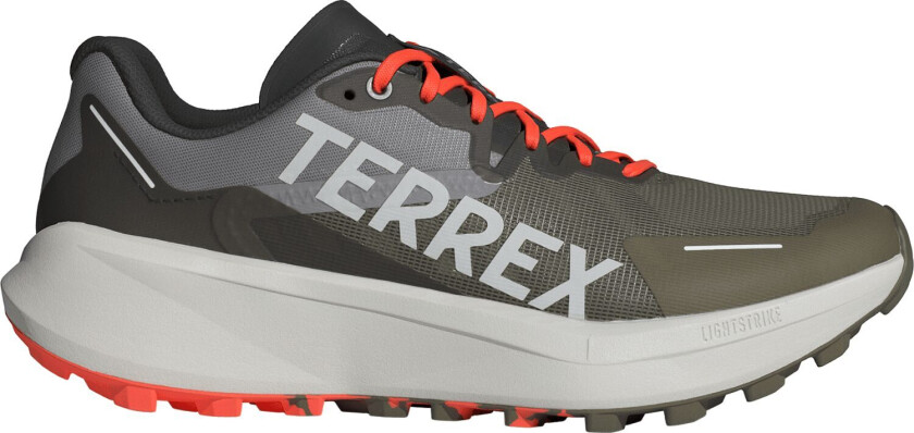 Men's Terrex Agravic 3 Trail Running Shoes Olive Strata/Grey One/Semi Impact Orange 45 1/3, Olive Strata/Grey One/Semi Impact Orange