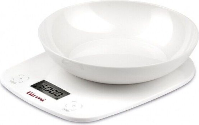 PS01, Elektronisk kjøkkenvekt, 5 kg, 1 g, Hvit, Countertop, Rund