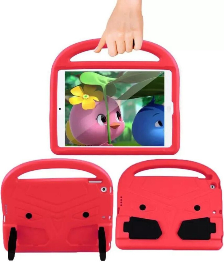 iPad 10.2" (2021 / 2020 / 2019) Barn Deksel med Stativ & Bærefunksjon - Rød