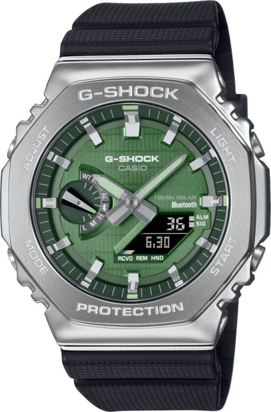 G-Shock G-Steel GBM-2100A-1A3ER - Anadigi - Sølv - Herreklokker - Resin - Mineral