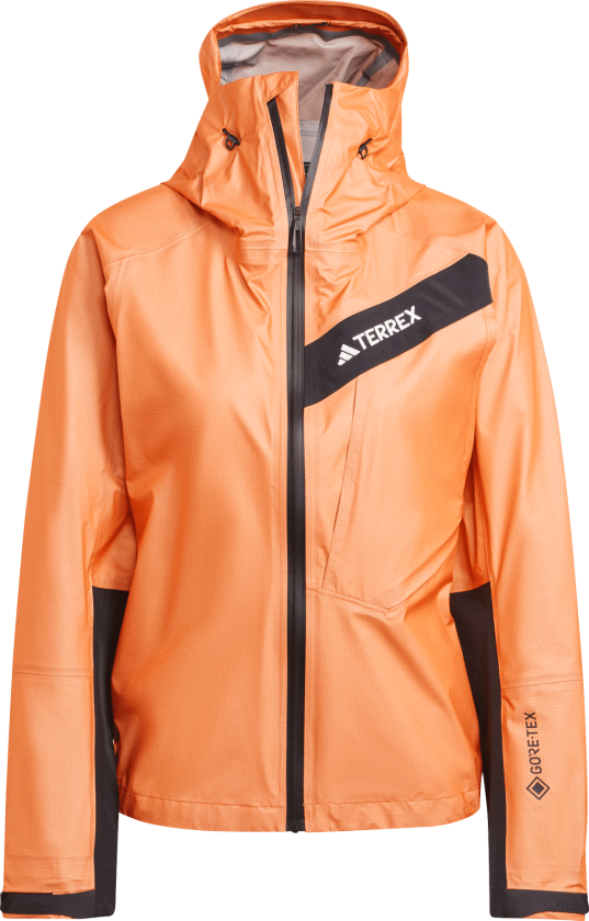 Women's Terrex Techrock Light GORE-TEX Active Rain Jacket Semi Impact Orange S, Semi Impact Orange