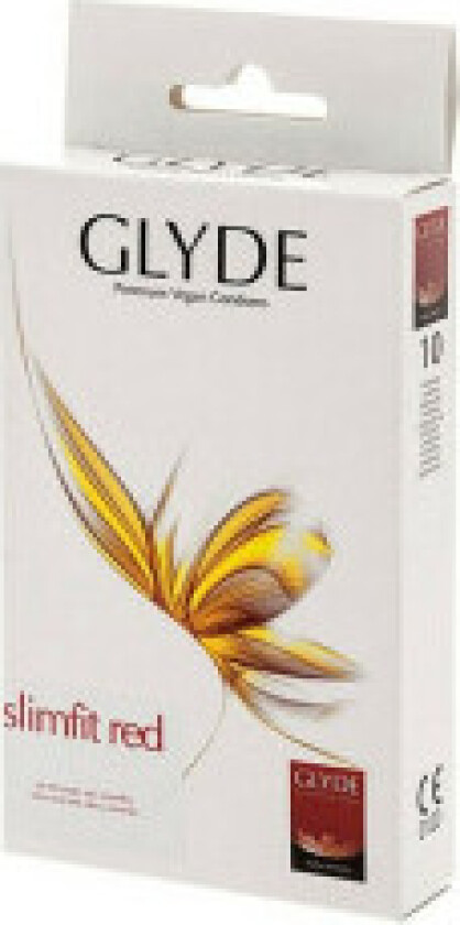 Kondomer Glyde Slimfit Red 10 enheter
