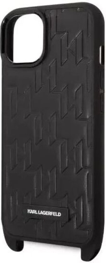 Karl Lagerfeld iPhone 14 Deksel Hybrid Kunstskinn m. Stropp - Svart