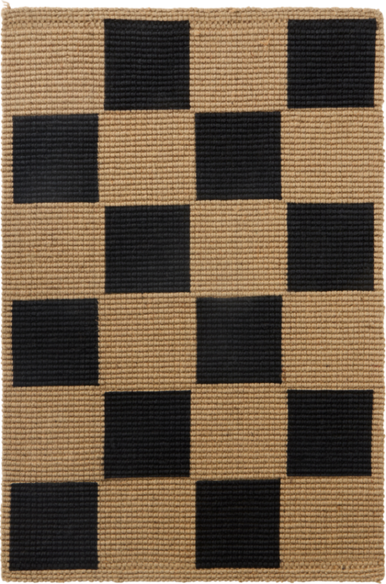 BRICKET dørmatte 60x90 cm Svart/natur