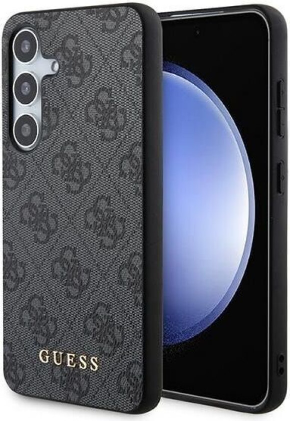 4G Metal Gold Logo case for Samsung Galaxy A55 - black