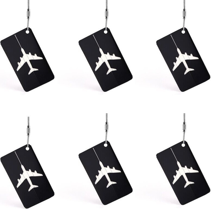 Sett med 6 bagasjemerker