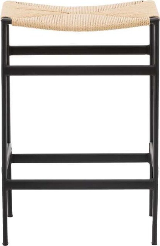 Polly barstol flett natur, svart.
