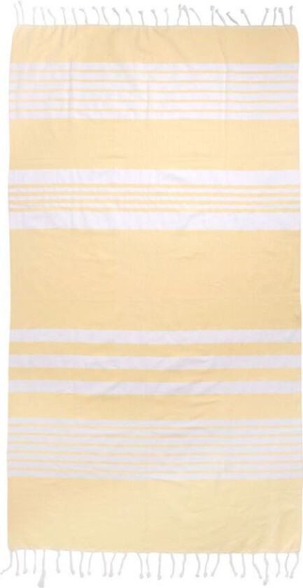 Ella hamam stripete badehåndkle 145x250 cm Gul