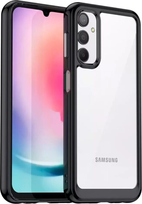 Samsung Galaxy A24 Deksel Acrylic Combo - Gjennomsiktig / Svart