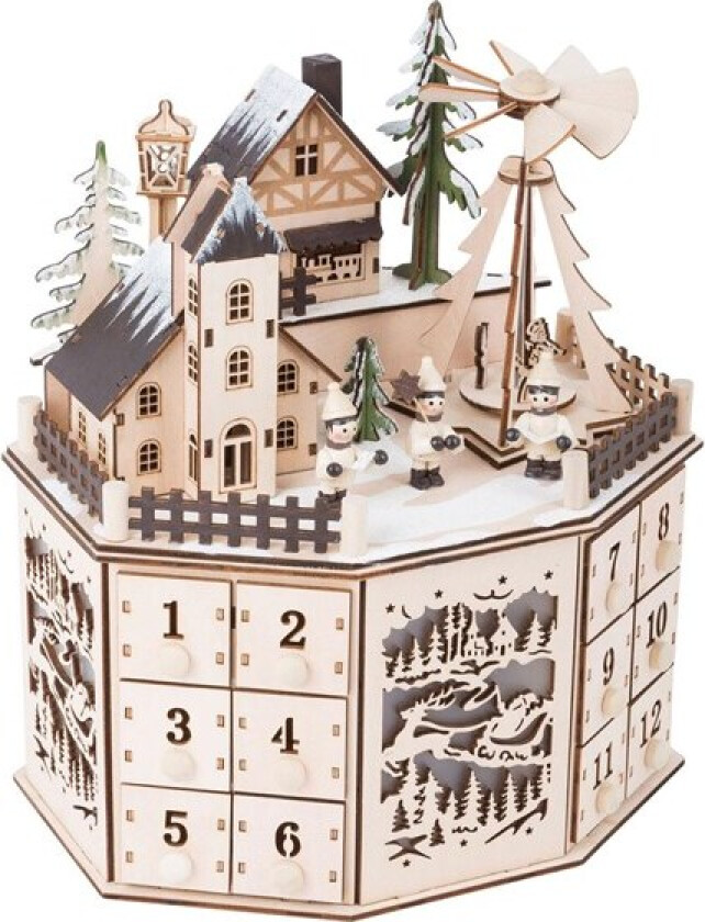 - Wooden Advent Calendar Christmas Land