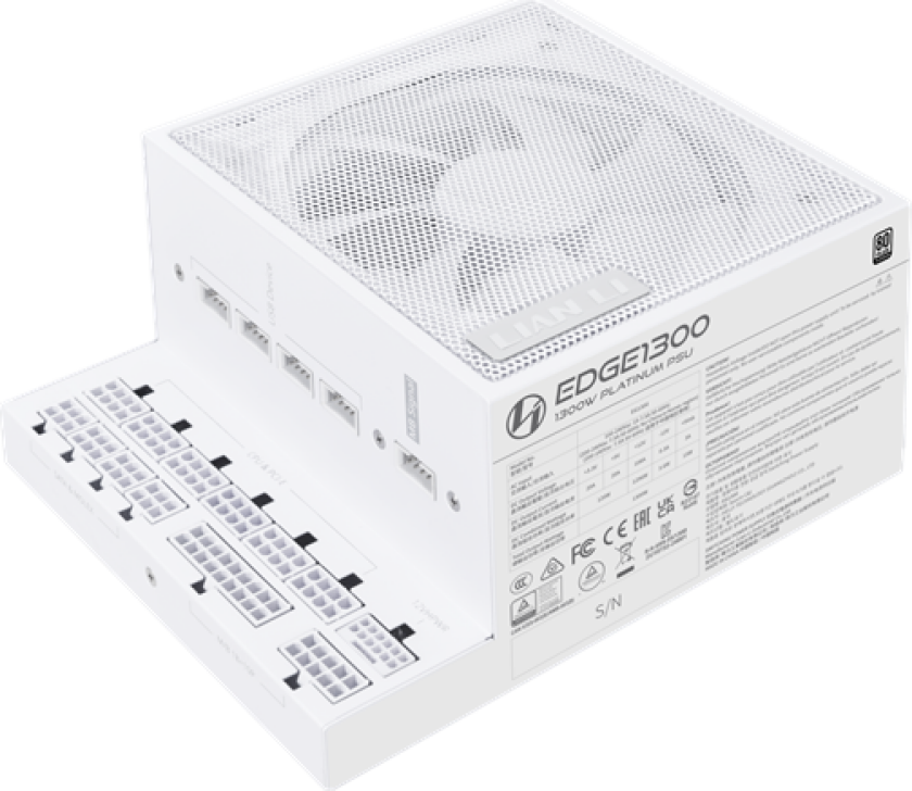EDGE 1300 White Strømforsyning (PSU) - 1300 Watt - 120 mm - 80 Plus Platinum sertifisert