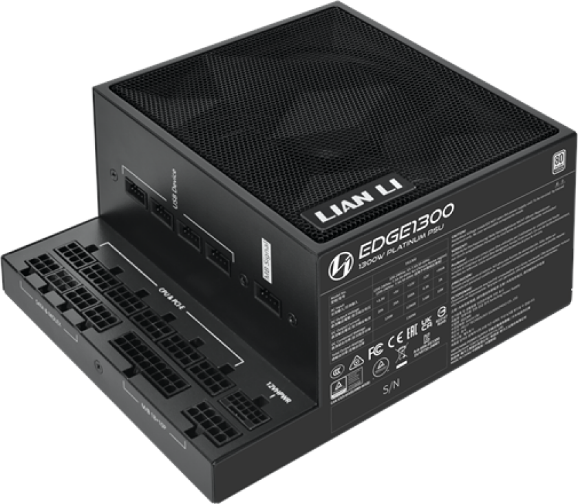 EDGE 1300 BLACK Strømforsyning (PSU) - 1300 Watt - 120 mm - 80 Plus Platinum sertifisert
