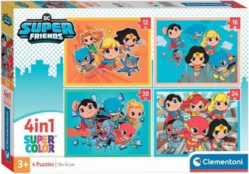 Jigsaw Puzzle 4in1 DC Super Friends Gulv