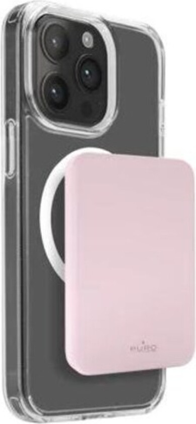 Power bank Mini Power Mag 4200 mAh USB-C in/out. Nødlader - Rosa - 4200 mAh