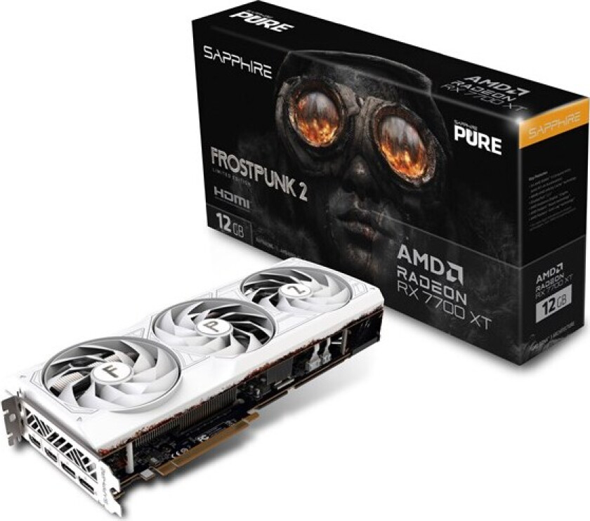 Radeon RX 7700 XT Pure OC Frostpunk 2 - 12GB GDDR6 RAM - Grafikkort