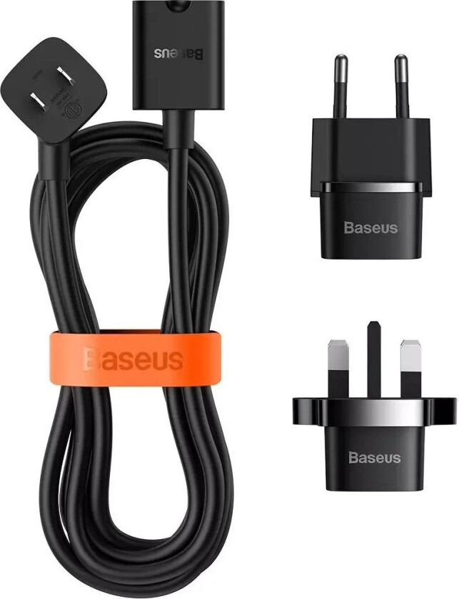 PowerCombo Kabel/Skjøteledning - 1 Meter - Svart