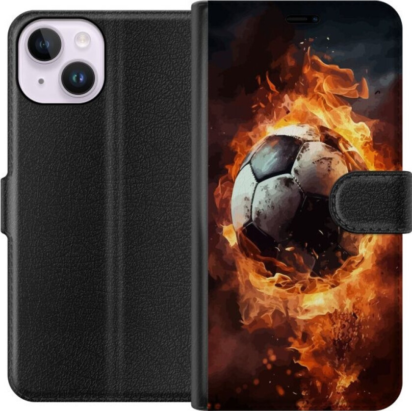 Lommeboketui til Apple iPhone 14 med Fotball motiv