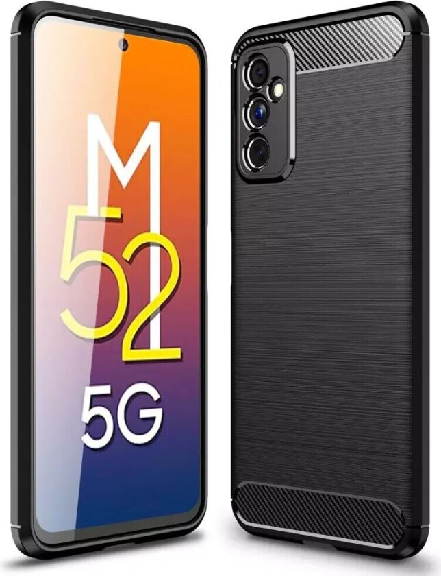Samsung Galaxy M52 (5G) Brushed Carbon Deksel - Svart