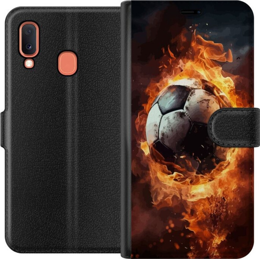 Lommeboketui til Samsung Galaxy A20e med Fotball motiv