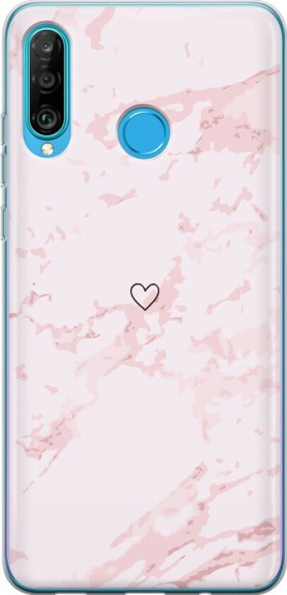 Mobildeksel til Huawei P30 lite med Rosa Hjerte motiv