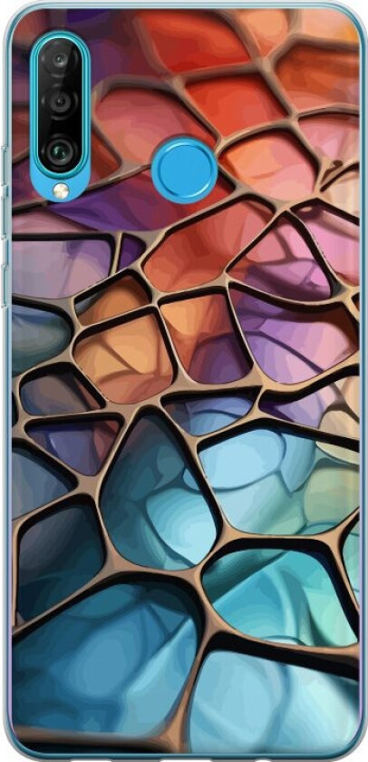 Mobildeksel til Huawei P30 lite med Metalliskt mønster motiv
