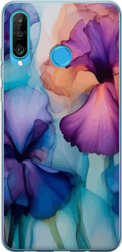 Mobildeksel til Huawei P30 lite med Magiske blomster motiv