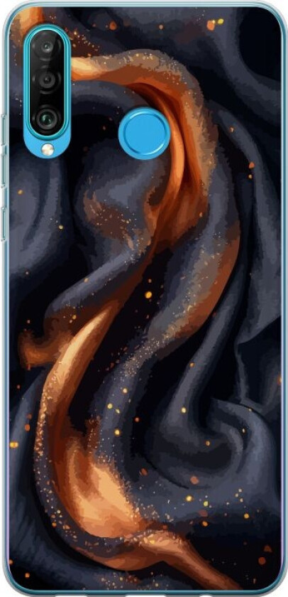 Mobildeksel til Huawei P30 lite med Brennende silke motiv