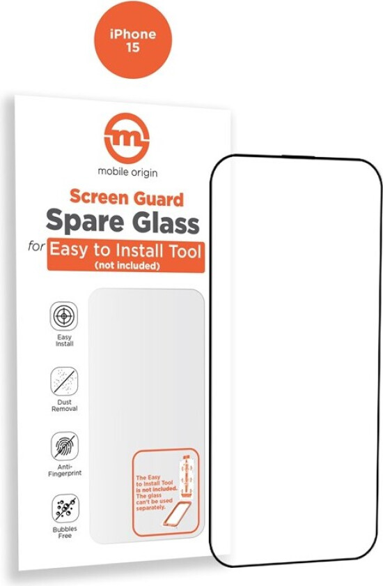 Orange Screen Guard Spare Glass iPhone 15