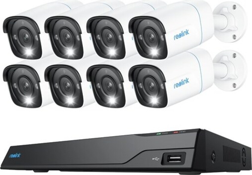 16 Channel 8MP NVR System With 8x 8MP Bull