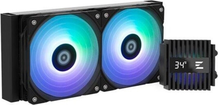 ALPHA2 24 Black 240mm ARGB CPU temp - Kabinett - Tower - Svart