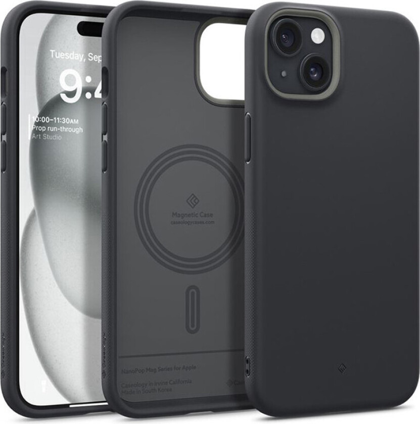 Caseology Nano Pop MagSafe iPhone 15 black sesame