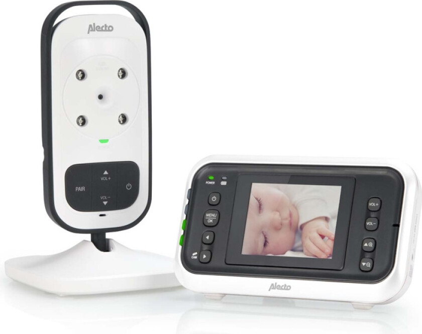 Bilde av DVM-75 video babymonitor med 2,4" fargeskjerm hvit/antrasitt