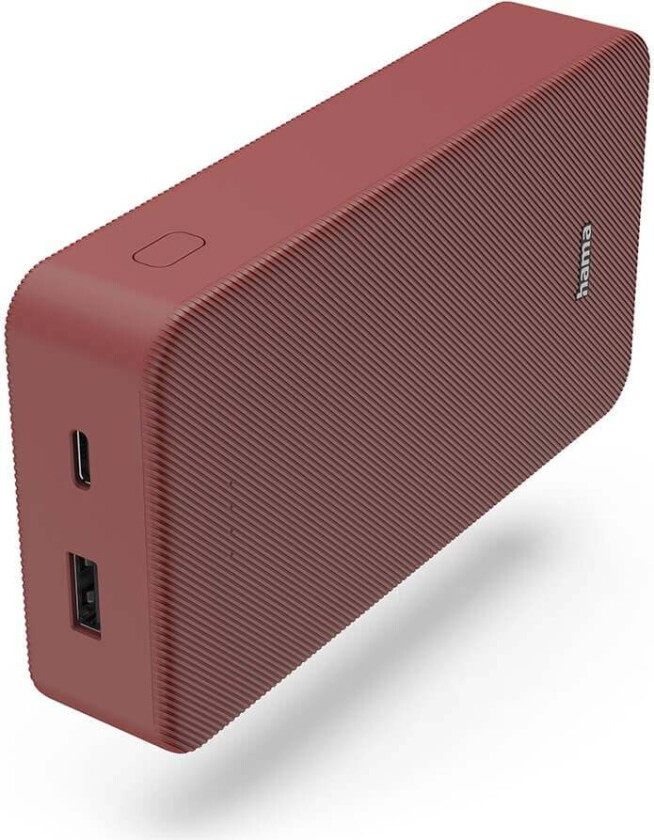 Powerbank Colour 20 20000mAh USB-C+USB-A Red Nødlader - Rød - 20000 mAh