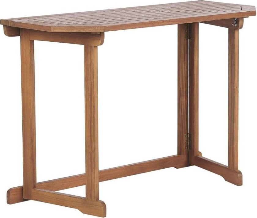 Balkongbord Akasietre 110 x 47 cm Sammenleggbart og Justerbart Lite Uteplass Værbestandig