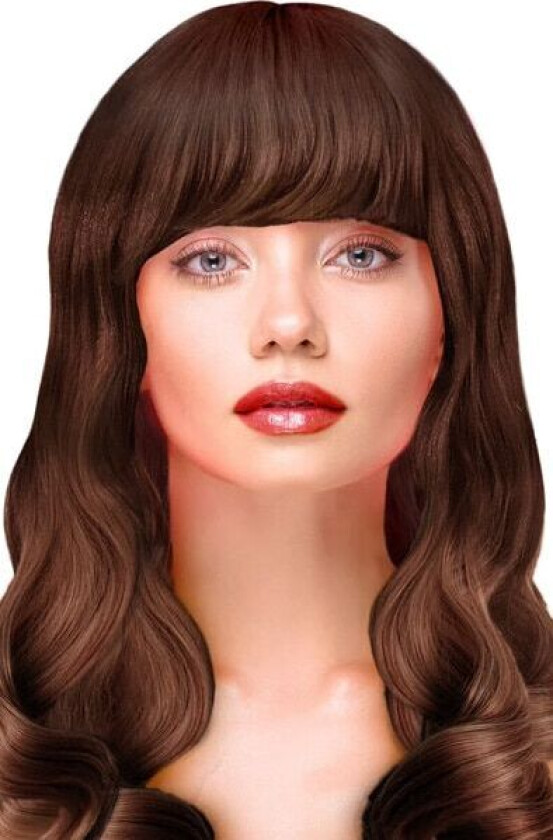 Party Wig Long Wavy Brown Hair Parukk