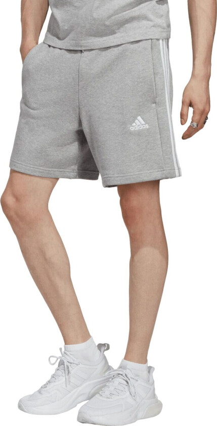 adidas Essential French Terry 3-Stripes Shorts Mgreyh