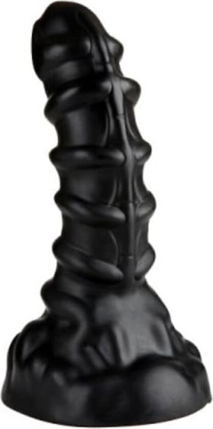 Ribbed Anal Dildo Black 22,5 cm Monster dildo