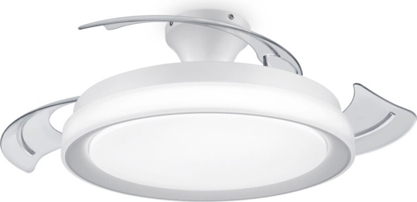 Lykke, vifte, rund, hvit