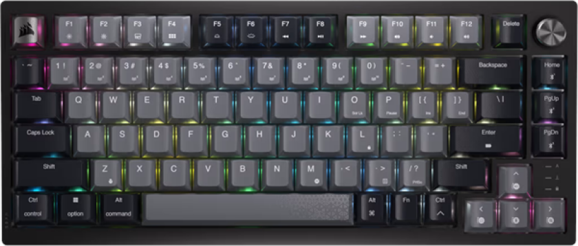 K65 Plus Wireless 75% - Gamingtastatur - Uten numpad - Amerikansk Engelsk - Svart