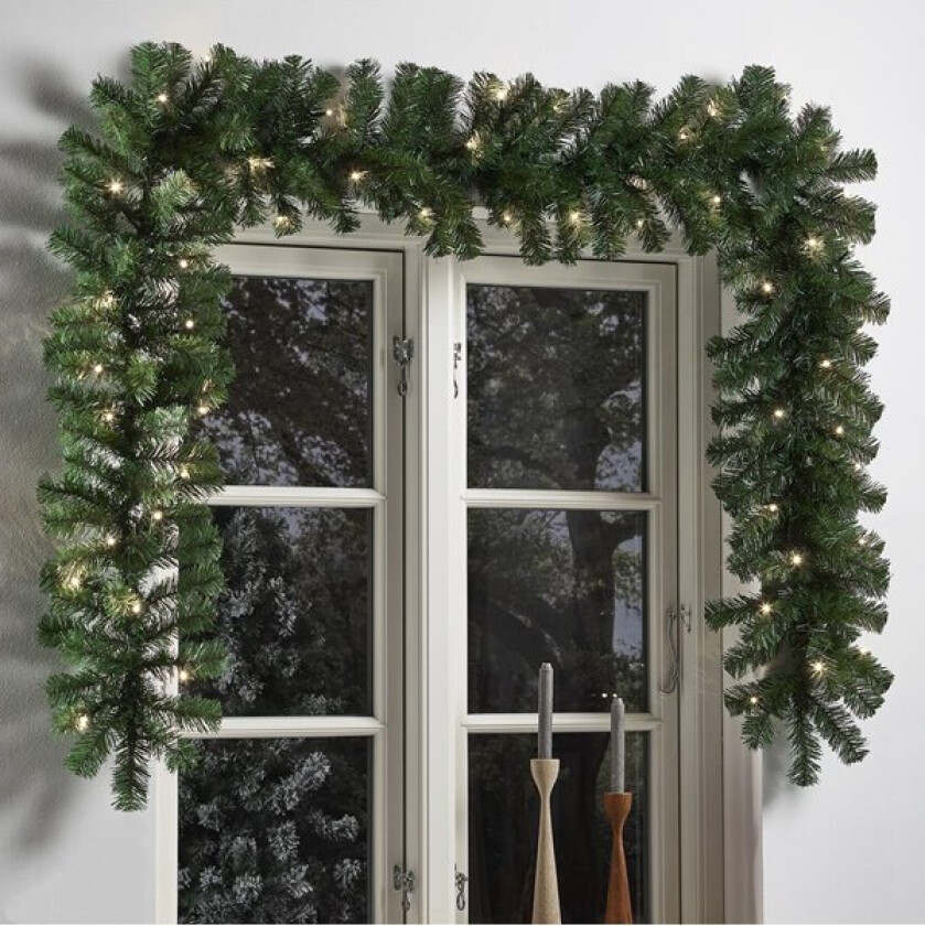 Artificial spruce garland 270 cm with lights